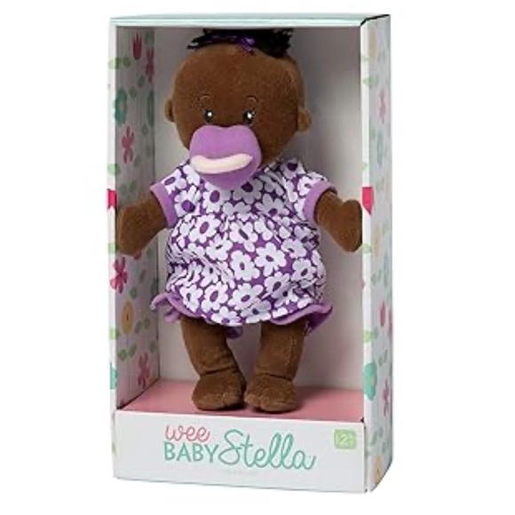 🍼 Wee Baby Stella Brown 12” Soft Baby Doll with magnetic pacifier with Box 🍼 - Picture 2 of 16